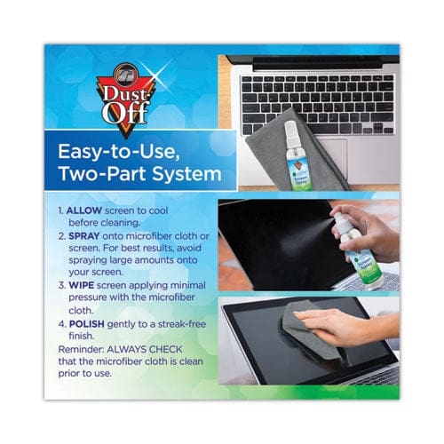 Dust-Off Laptop Computer Cleaning Kit 50 Ml Spray/microfiber Cloth - School Supplies - Dust-Off®