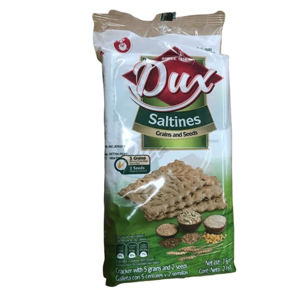 DUX Club Grains & Seeds Crackers Bag 7.62 Oz - ShelHealth.Com