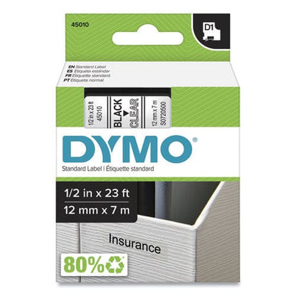 DYMO D1 High-performance Polyester Removable Label Tape 0.5 X 23 Ft Black On Clear - Technology - DYMO®