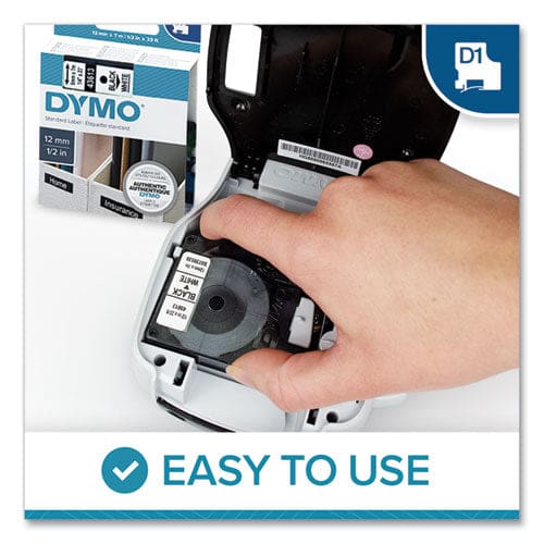DYMO D1 High-performance Polyester Removable Label Tape 0.5 X 23 Ft Black On Clear - Technology - DYMO®
