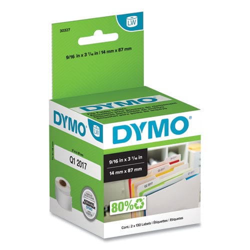 DYMO Labelwriter 1-up File Folder Labels 0.56 X 3.43 White 130 Labels Roll 2 Rolls/pack - Technology - DYMO®