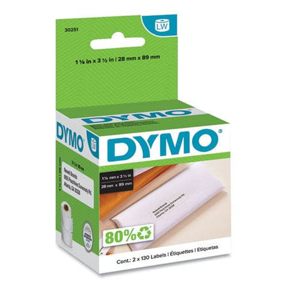 DYMO Labelwriter Address Labels 1.12 X 3.5 White 130 Labels/roll 2 Rolls/pack - Technology - DYMO®