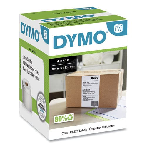 DYMO Labelwriter Shipping Labels 4 X 6 White 220 Labels/roll - Technology - DYMO®