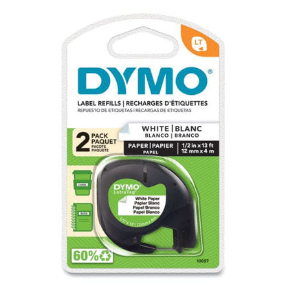 DYMO Letratag Paper Label Tape Cassettes 0.5 X 13 Ft White 2/pack - Technology - DYMO®