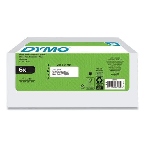 DYMO Lw Address Labels 0.75 X 2 White 500 Labels/roll 6 Rolls/pack - Technology - DYMO®