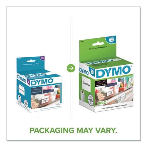 DYMO Lw Multipurpose Labels 2.75 X 2.12 White 320 Labels/roll - Technology - DYMO®