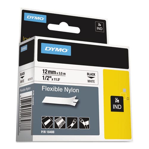 DYMO Rhino Flexible Nylon Industrial Label Tape 0.5 X 11.5 Ft White/black Print - Technology - DYMO®