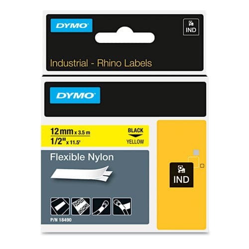 DYMO Rhino Heat Shrink Tubes Industrial Label Tape 0.25 X 5 Ft White/black Print - Technology - DYMO®