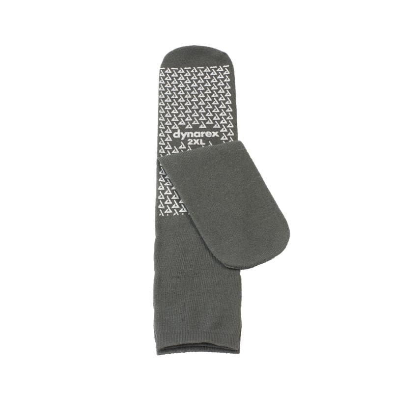 Dynarex Slipper Sock Xxl Single-Sided Grey Pair (Pack of 6) - Apparel >> Stockings and Socks - Dynarex