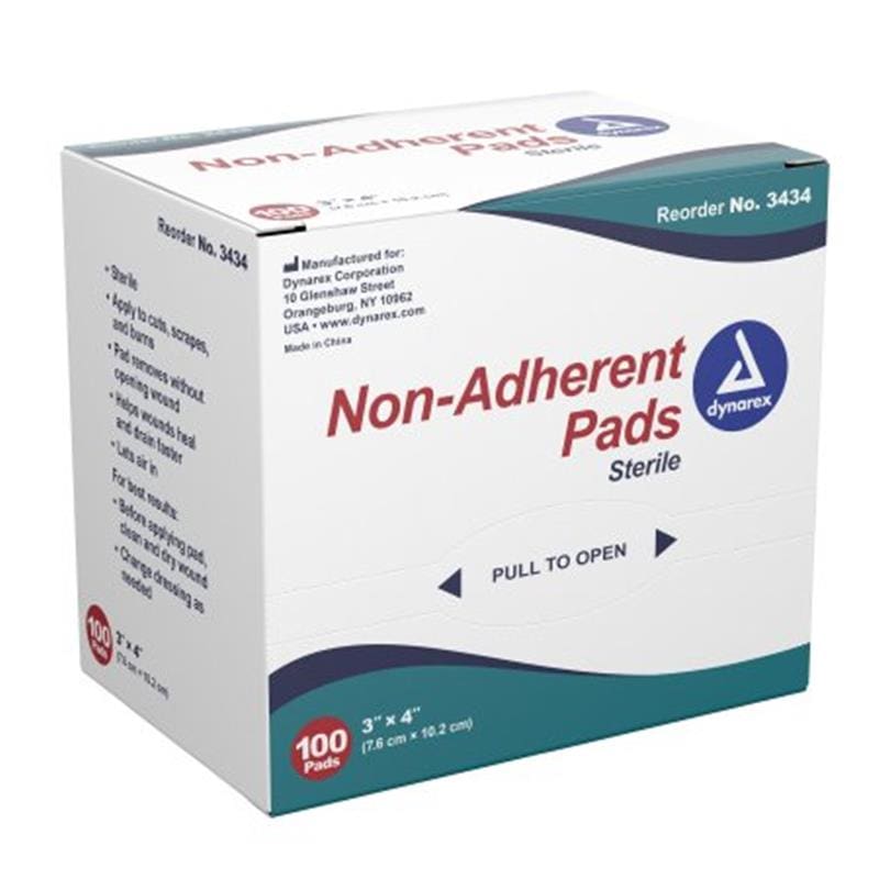 Dynarex Telfa 3 X 4 Non-Adherent Sterile Pad Box of 100 - Wound Care >> Basic Wound Care >> Non Adherent - Dynarex