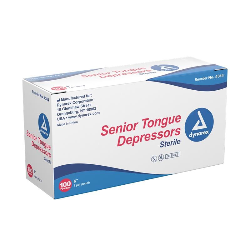 Dynarex Tongue Depressors Adult Ster. 6 Box of 100 (Pack of 3) - Nursing Supplies >> Nursing Misc - Dynarex