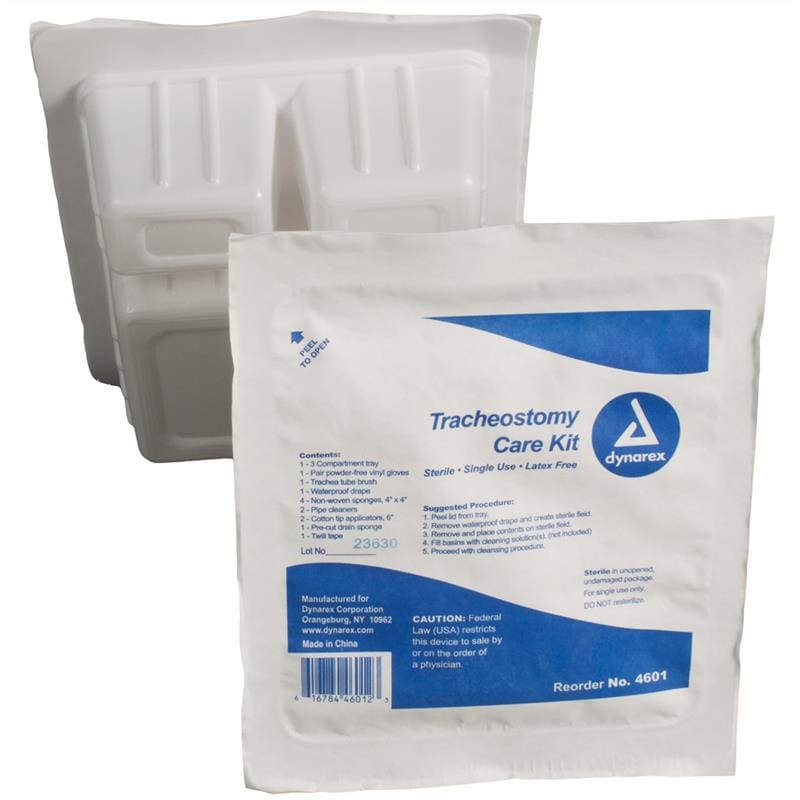 Dynarex Trach Care Tray Basic Case of 20 - Respiratory >> Tracheostomy - Dynarex