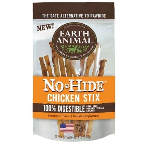 Earth Animal No Hide Chicken Stix Dog Treats; 10 Pack - Pet Supplies - Earth Animal