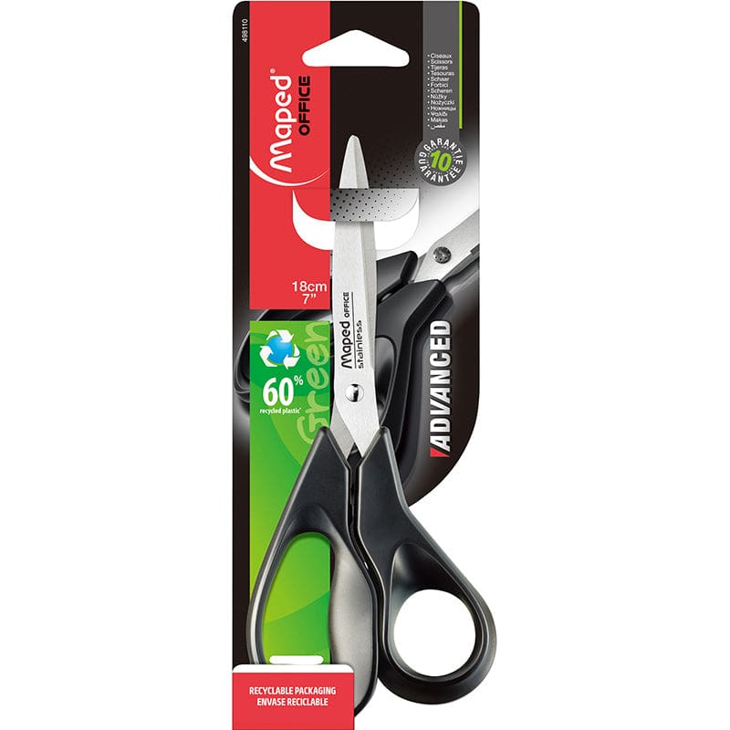 Eco-Friendly Recycled Scissors 7In (Pack of 12) - Scissors - Maped Helix Usa