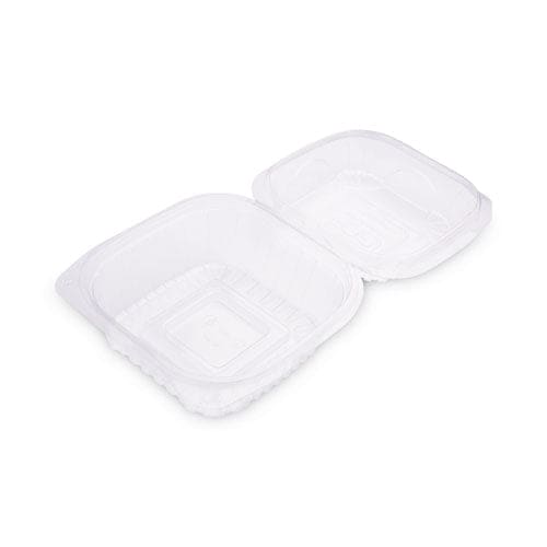 Eco-Products Clear Clamshell Hinged Food Containers 6 X 6 X 3 Plastic 80/pack 3 Packs/carton - Food Service - Eco-Products®