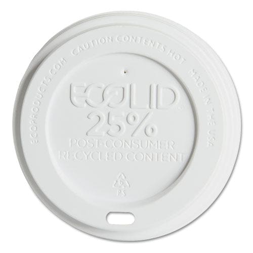 Eco-Products Ecolid 25% Recycled Content Hot Cup Lid Black Fits 10 Oz To 20 Oz Cups 100/pack 10 Packs/carton - Food Service - Eco-Products®