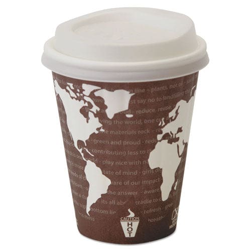 Eco-Products Ecolid 25% Recycled Content Hot Cup Lid White Fits 10 Oz To 20 Oz Cups 100/pack 10 Packs/carton - Food Service - Eco-Products®