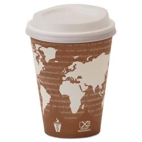 Eco-Products Ecolid 25% Recycled Content Hot Cup Lid White Fits 8 Oz Hot Cups 100/pack 10 Packs/carton - Food Service - Eco-Products®