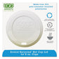 Eco-Products Ecolid 25% Recycled Content Hot Cup Lid White Fits 8 Oz Hot Cups 100/pack 10 Packs/carton - Food Service - Eco-Products®