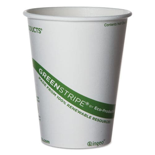 Eco-Products Greenstripe Renewable And Compostable Hot Cups 12 Oz 50/pack 20 Packs/carton - Food Service - Eco-Products®