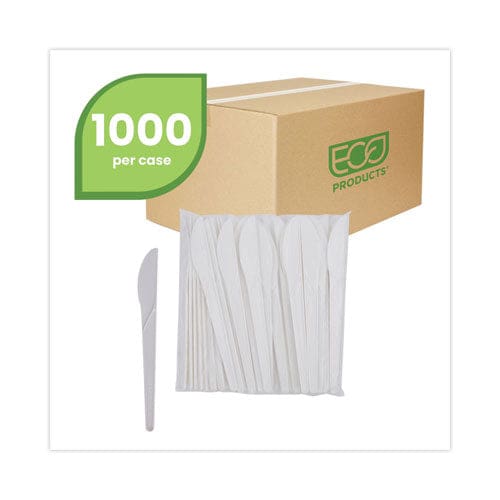 Eco-Products Plantware Compostable Cutlery Knife 6 Pearl White 50/pack 20 Pack/carton - Food Service - Eco-Products®