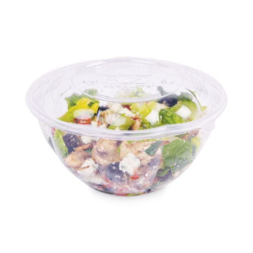 Eco-Products Renewable And Compostable Salad Bowls With Lids 32 Oz Clear Plastic 50/pack 3 Packs/carton - Food Service - Eco-Products®