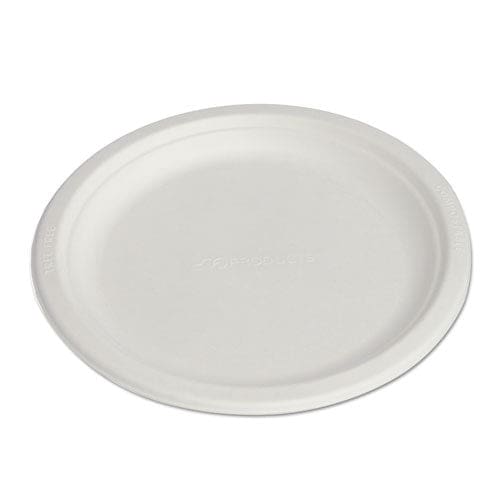 Eco-Products Renewable And Compostable Square Sugarcane Plates Large Natural White 50/pack 5 Packs/carton - Food Service - Eco-Products®