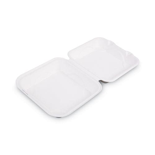 Eco-Products Renewable And Compostable Sugarcane Clamshells 9 X 9 X 3 White 50/pack 4 Packs/carton - Food Service - Eco-Products®