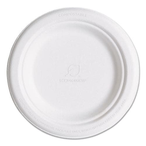 Eco-Products Renewable And Compostable Sugarcane Plates 6 Dia Natural White 1,000/carton - Food Service - Eco-Products®