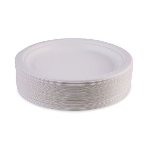 Eco-Products Renewable And Compostable Sugarcane Plates 9 Dia Natural White 500/carton - Food Service - Eco-Products®