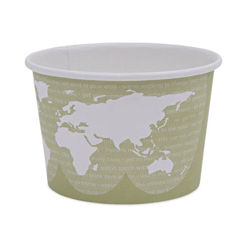 Eco-Products World Art Renewable And Compostable Food Container 16 Oz 4.05 Diameter X 3 H Seafoam Paper 25/pack 20 Packs/carton - Food