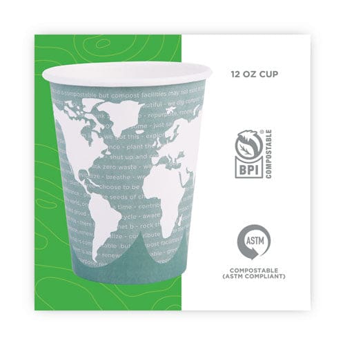 Eco-Products World Art Renewable And Compostable Hot Cups 12 Oz 50/pack 20 Packs/carton - Food Service - Eco-Products®