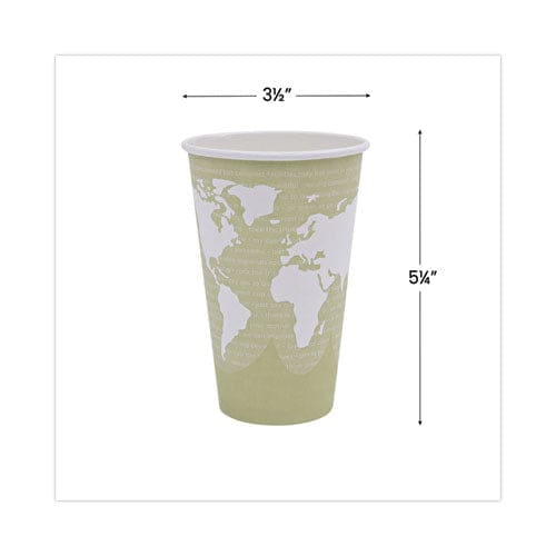 Eco-Products World Art Renewable And Compostable Hot Cups 16 Oz 50/pack 20 Packs/carton - Food Service - Eco-Products®