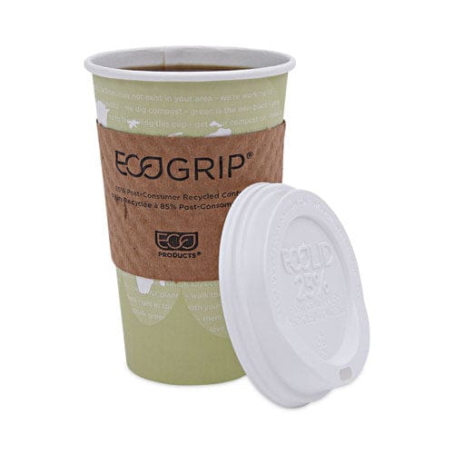 Eco-Products World Art Renewable And Compostable Hot Cups 16 Oz Moss 50/pack - Food Service - Eco-Products®