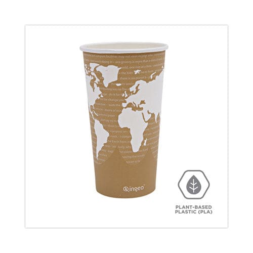 Eco-Products World Art Renewable And Compostable Hot Cups 20 Oz 50/pack 20 Packs/carton - Food Service - Eco-Products®