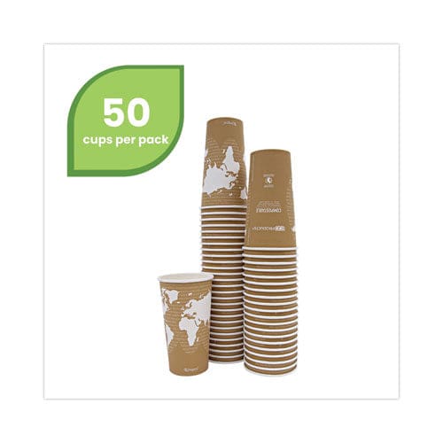 Eco-Products World Art Renewable And Compostable Hot Cups 20 Oz 50/pack 20 Packs/carton - Food Service - Eco-Products®