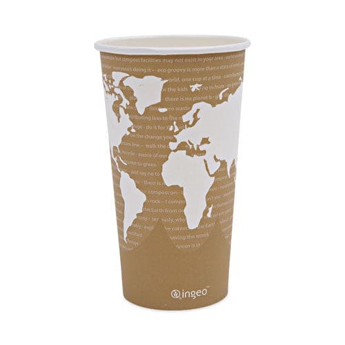 Eco-Products World Art Renewable And Compostable Hot Cups 20 Oz 50/pack 20 Packs/carton - Food Service - Eco-Products®