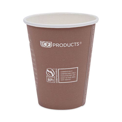 Eco-Products World Art Renewable And Compostable Hot Cups 8 Oz Plum 50/pack - Food Service - Eco-Products®