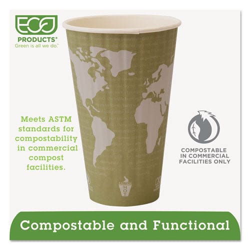 Eco-Products World Art Renewable And Compostable Insulated Hot Cups Pla 16 Oz 40/packs 15 Packs/carton - Food Service - Eco-Products®