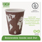 Eco-Products World Art Renewable And Compostable Insulated Hot Cups Pla 8 Oz 40/pack 20 Packs/carton - Food Service - Eco-Products®