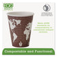 Eco-Products World Art Renewable And Compostable Insulated Hot Cups Pla 8 Oz 40/pack 20 Packs/carton - Food Service - Eco-Products®