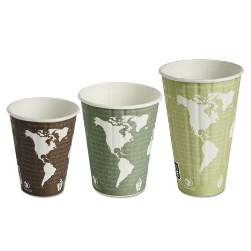 Eco-Products World Art Renewable And Compostable Insulated Hot Cups Pla 8 Oz 40/pack 20 Packs/carton - Food Service - Eco-Products®