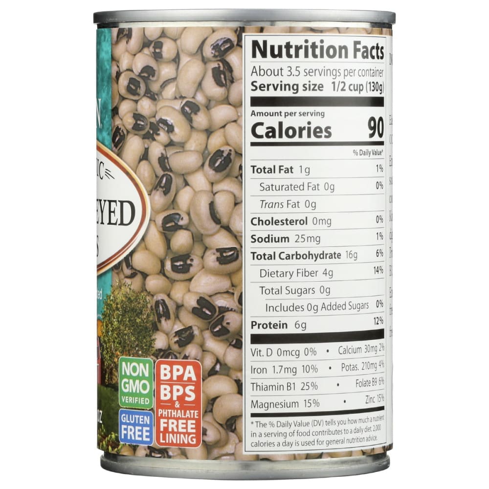 EDEN FOODS: Bean Black Eyed Peas No Salt Added Organic 15 oz - Grocery > Pantry - EDEN FOODS