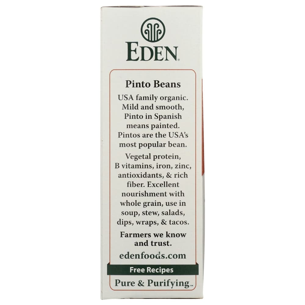 EDEN FOODS: Organic Pinto Beans 16 oz - Grocery > Meal Ingredients > Beans - EDEN FOODS