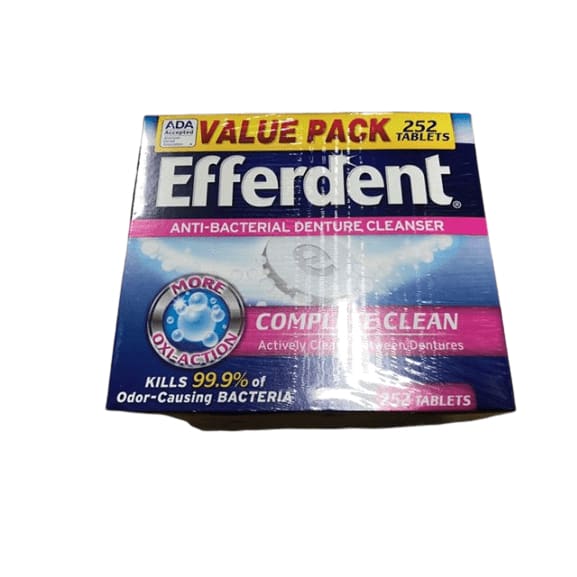 Efferdent Denture Cleaner 252 Piece Tablets - ShelHealth.Com