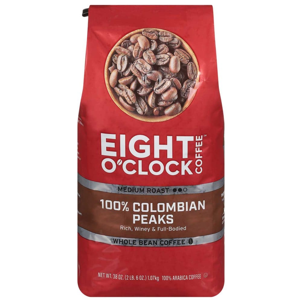 Eight O’Clock Whole Bean Coffee 100% Colombian Peaks (38 oz.) - Whole Bean Coffee - Eight