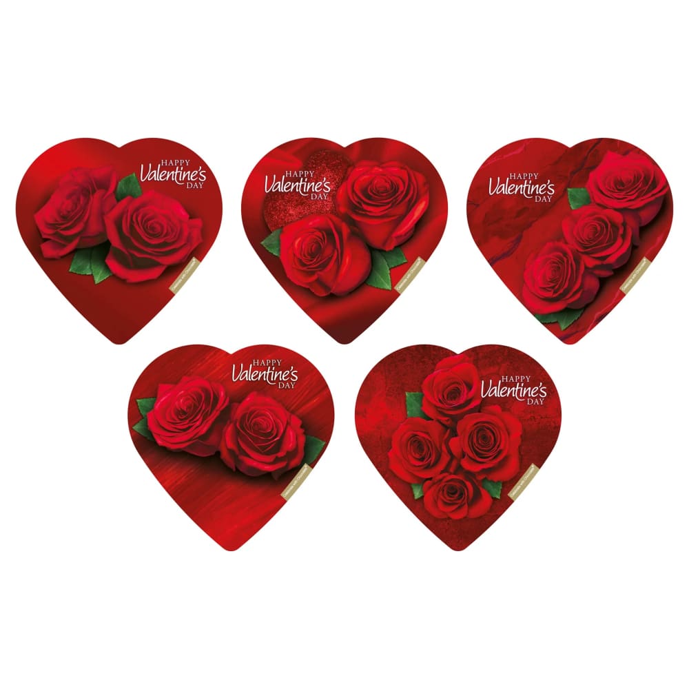 Elmer Chocolate Assorted Milk and Dark Chocolate Rose Valentine’s Day Heart 2oz 5 Pieces - Elmer