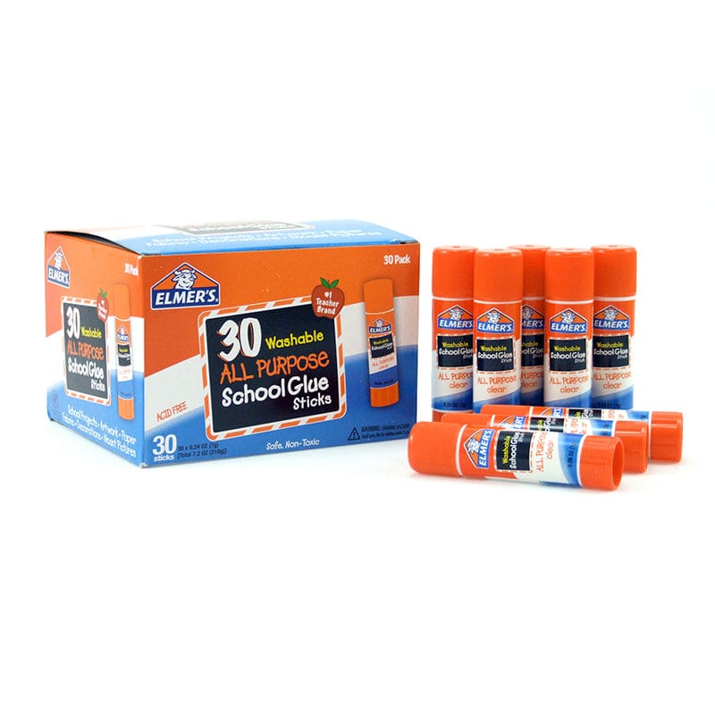 Elmers 30Pk School Glue Sticks All Purpose Washable - Glue/Adhesives - Sanford L.p.