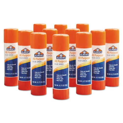 Elmer’s Disappearing Glue Stick 0.77 Oz Applies White Dries Clear 12/pack - School Supplies - Elmer’s®