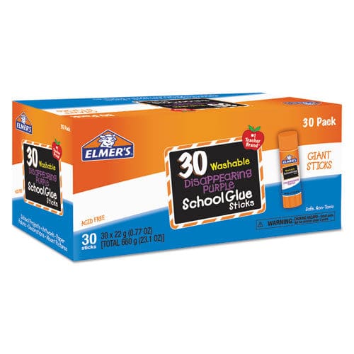 Elmer’s Disappearing Purple All Purpose Glue Sticks 0.24 Oz Dries Clear 60/box - School Supplies - Elmer’s®